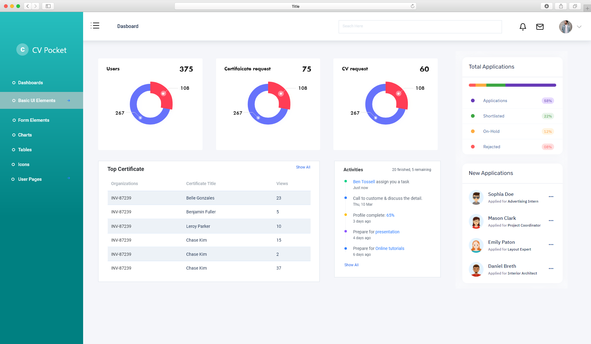 CV Building and Verification Platform