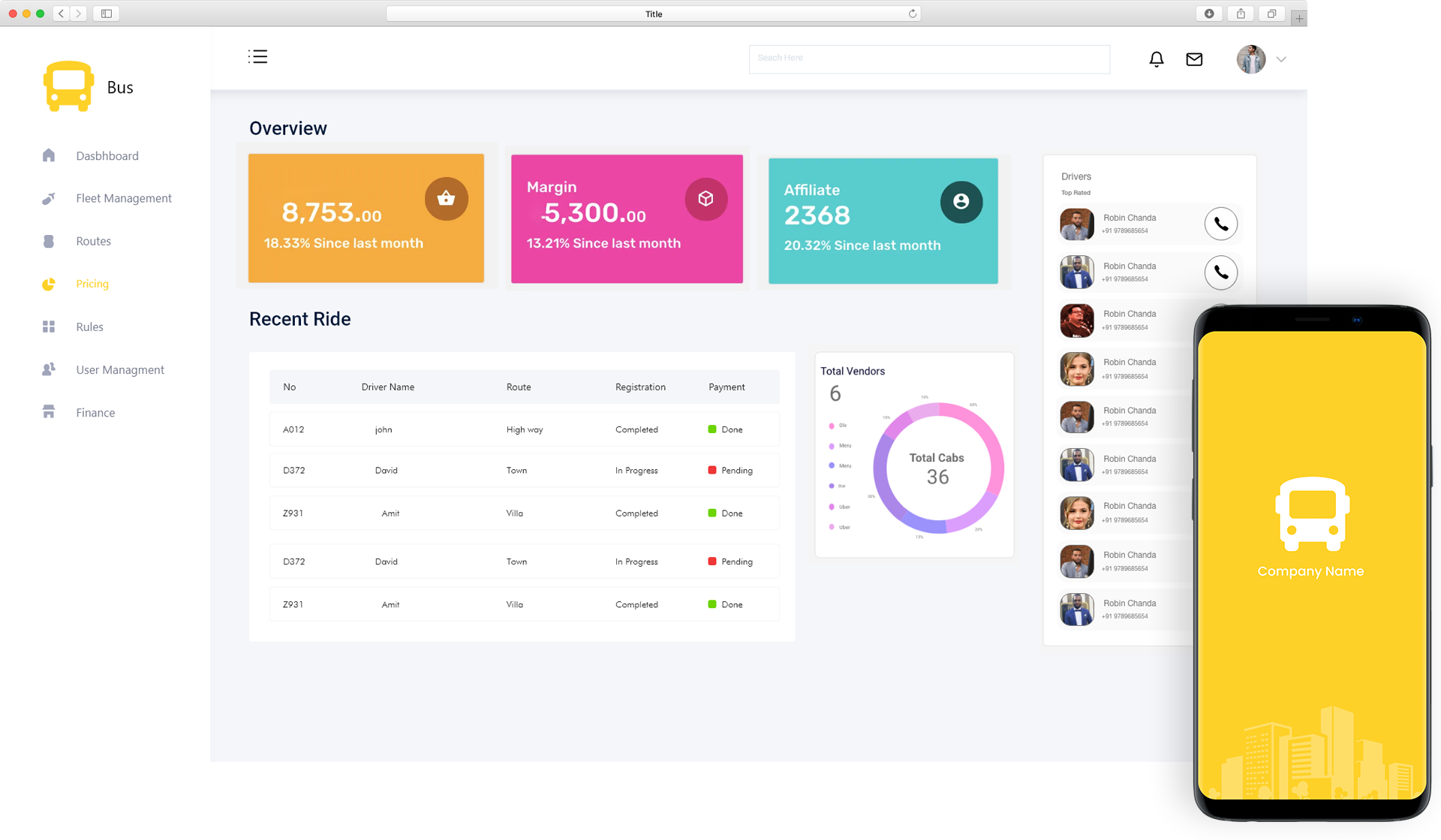 On-Demand Bus Booking Platform